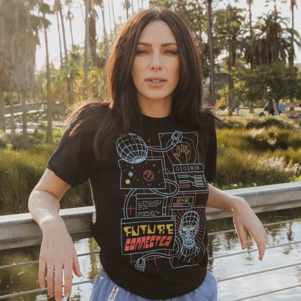 Anime Robot Cartoon Retro Black Shirt Graphic